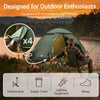 SoBuy OGS32-L-GR 7-i-1 Campingtält för 2 Personer med Luftmadrass, Elpump och Sovsäck | 193×145×185 cm | Grön