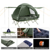 SoBuy OGS32-L-GR 7-i-1 Campingtält för 2 Personer med Luftmadrass, Elpump och Sovsäck | 193×145×185 cm | Grön