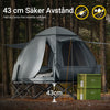 SoBuy 7-i-1 Campingtält – För 2 Personer | 193x145x185cm Grå OGS32-L-HG