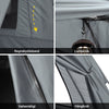 SoBuy 7-i-1 Campingtält – För 2 Personer | 193x145x185cm Grå OGS32-L-HG