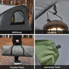 SoBuy Enmanstält Campingsäng med tält Tältsäng med sovsäck luftmadrass och tillbehör grå OGS60-HG
