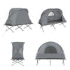SoBuy Enmanstält Campingsäng med tält Tältsäng med sovsäck luftmadrass och tillbehör grå OGS60-HG