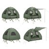 SoBuy OGS61-L-GR 4-i-1 Campingtält med förtält – För 2 Person | 193x145x185cm Grön