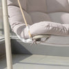 SoBuy OGS62-MI Hängestol Hängesessel Outdoor Gungstol Utomhus Möbler Set Balkongmöbler Trädgårdssäng Solstol Liegestol Hängmatta Gungstol Sittsäck Beige 108x163x126 cm