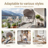 SoBuy OGS62-MI Hängestol Hängesessel Outdoor Gungstol Utomhus Möbler Set Balkongmöbler Trädgårdssäng Solstol Liegestol Hängmatta Gungstol Sittsäck Beige 108x163x126 cm