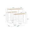 SoBuy Barbord och 4 pallar, Matgrupp, OGT15-WN