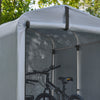 SoBuy SDA11-SIL Väderbeständig presenning för cykelgarage/utrustningsskjul – UV-skydd, regnskydd, utomhuspresenning för trädgård, terrass, silver, 159 x 219 x 165 cm