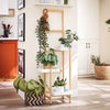 SoBuy Blomställ Växtstativ inomhus hörn trä växt hylla Växthylla STR13-WN