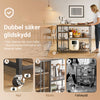 SoBuy SVW18-II-F Köksvagn på Hjul med Skyddskanter och Låsbara Hjul – Serveringsvagn 110×45×92 cm, Industriell Stil