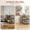 SoBuy SVW18-II-F Köksvagn på Hjul med Skyddskanter och Låsbara Hjul – Serveringsvagn 110×45×92 cm, Industriell Stil