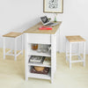 SoBuy Barbord med hyllor, Köksbord, Arbetsbord, Skrivbord, FWT64-WN
