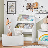 SoBuy Barnhylla Leksakshylla Liten bokhylla Barnrumshylla Organizer för leksaker och böcker KMB71-W