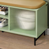 SoBuy Hallbänk med förvaring Skoskåp Skohylla Sittbänk grön FSR115-GR