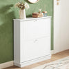 SoBuy FSR99-W Skoskåp med förvaring – Kommod/skåp med 2 nedfällbara luckor