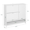 SoBuy Smal skoskåp med med 3 dörrar Skohylla Hallmöbler FSR114-W