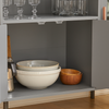 SoBuy Köksskåp Förvaringsskåp Sideboard Vitrinskåp Hall entrébord med hylla FSB82-HG