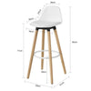 SoBuy, Barstol med fotstöd, Barstol, Sitthöjd 71 cm, FST70-W