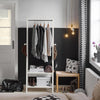 SoBuy Hörngarderob Klädställning med 1 stång och 2 hyllor FRG59-W