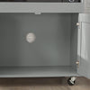 SoBuy Kökshylla Mikrovågsskåp Köksskåp med hjul Sideboard FSB78-HG