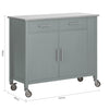 SoBuy Köksö på hjul, Köksskåp med 2 hyllor och 2 lådor, FKW108-HG