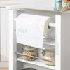 SoBuy Köksö på hjul, Köksskåp med 2 hyllor och 2 lådor, FKW108-W