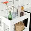 SoBuy,Rullvagn,Serveringsvagnar,Hylla med hjul,FKW49-W