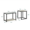 SoBuy Satsbord set om 2, Soffbord, Sidobord, Cafébord FBT35-HG