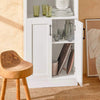 SoBuy Skänk, Kökshylla till mikrovågsugn, Köksskåp Sideboard, Vinskåp, FSB47-W
