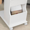 SoBuy Små soffbord med förvaring och hjul Rullbord FBT67-W