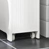 SoBuy Toalettpappershållare med hyllförvaring Badrumsskåp Badrumshylla BZR111-W