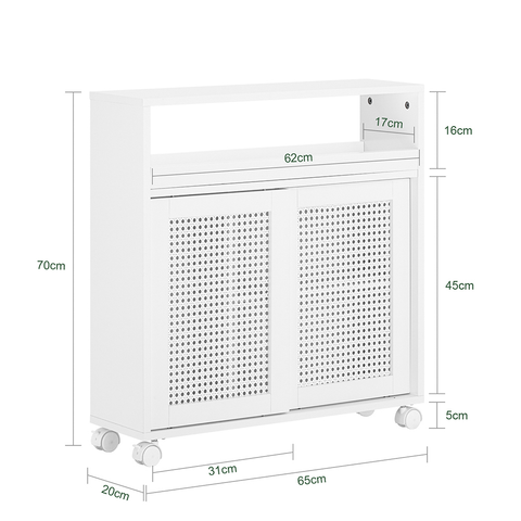 SoBuy Badrumsskåp, Toalettpappersmagasin, Skåp för tvättmaskin BZR119-W