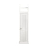 SoBuy Toalettrullehållare med 1 dörr Badrumsskåp golvståend BZR49-W