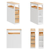 SoBuy BZR54-IV-WN Smalle Badkamerkast op Wielen – Compact Opbergmeubel met Lades & Achterplank – 65×23×82 cm, Wit