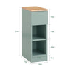 SoBuy FBT111-GR Sidobord med Låda och Hylla – 20×35×61 cm, 20 kg | Grön