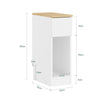SoBuy FBT111-W Sidobord med Låda och Hylla – 20×35×60 cm, 20 kg | Vit