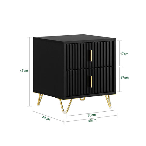 Pre-sale SoBuy Nattduksbord med 2 lådor Soffbord Sidobord Sängbord FBT115-SCH