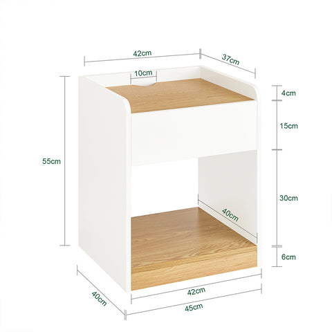 SoBuy Nattduksbord Soffbord Sidobord Sängbord Telefonbord FBT128-WN