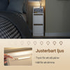 SoBuy FBT178-E-WN Smalt sängbord 22 cm med touch-lampa och Type-C-laddning sovrum, vit, 22 x 34 x 60 cm