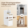 SoBuy FBT178-E-WN Smalt sängbord 22 cm med touch-lampa och Type-C-laddning sovrum, vit, 22 x 34 x 60 cm