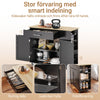 SoBuy FKW133-SCH Köksvagn med låsbara hjul och 3 sidohyllor 99 x 40 x 84,3 cm