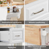 SoBuy FKW41-WN Köksö på hjul 130x46(+25)x91 cm – Utdragbar Arbetsyta, 3 Lådor, Justerbar Hylla, 90 kg – Vit/Naturträ