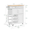 SoBuy FKW45-E-WN Köksvagn med eluttag, 75x37,6x86,5 cm, för kök & kaffehörna