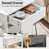 SoBuy FRG258-II-W Sängbord med 2 Lådor och Hylla – Modern Förvaring 45x38x55 cm Vit