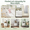SoBuy FSB09-W Köksvagn med Utdragbar Arbetsyta och Mikrovågsugnsplats – 4 Hjul, 59×40×92 cm | Vit