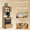 SoBuy FSB98-E-N Köksskåp med eluttag och 2 USB-portar 60x40x170 cm Kök