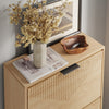 SoBuy FSR213-N smal skoskåp - skoskåp i trä 24 cm brett, stor kapacitet för skor upp till storlek 47, nordisk design, idealisk för hall, entré, familj, färg trä, mått 60x24x120 cm