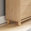 SoBuy FSR213-N smal skoskåp - skoskåp i trä 24 cm brett, stor kapacitet för skor upp till storlek 47, nordisk design, idealisk för hall, entré, familj, färg trä, mått 60x24x120 cm