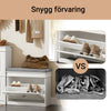 SoBuy FSR82-K-W Smal Skobänk 24 cm Djup – Avtagbar Dyna, Fällbar Lucka, FSC® – Vit
