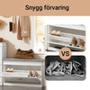 SoBuy FSR82-L-W Hallbänk med Förvaring 75 cm – FSC®, 24 cm Djup, 150 kg – Vit