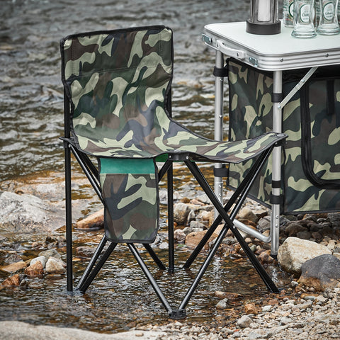 SoBuy Campingstol Trädgårdsstol Fiskarstol Hopfällbar stol FST96-TN
